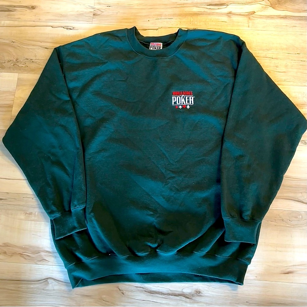 90s Style Vintage World Series of Poker Crewneck Sweatshirt